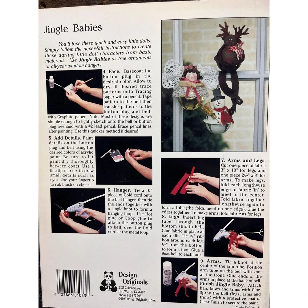 Bell Ornaments Pattern by Jean Kevlar, use bells to make ornaments!